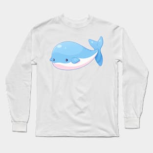 Cute baby blue whale Long Sleeve T-Shirt